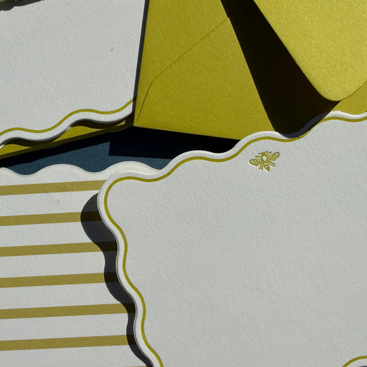 Chartreuse "Bee" Stationery Set
