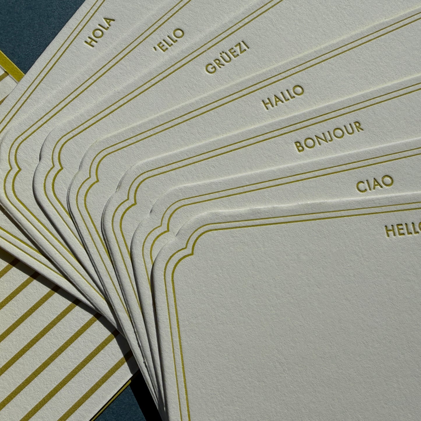 Chartreuse "Hello" Deco Stationery Set