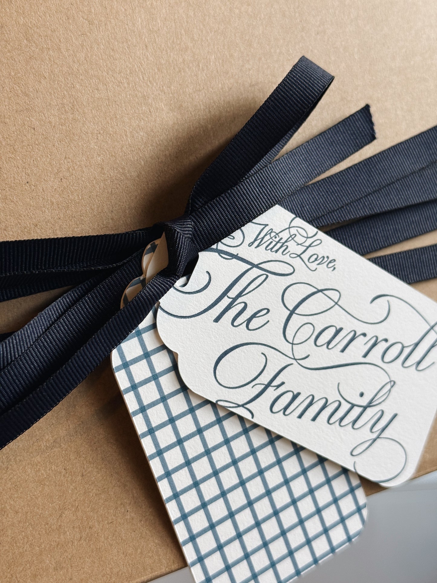 Custom Letterpress Gift Tag