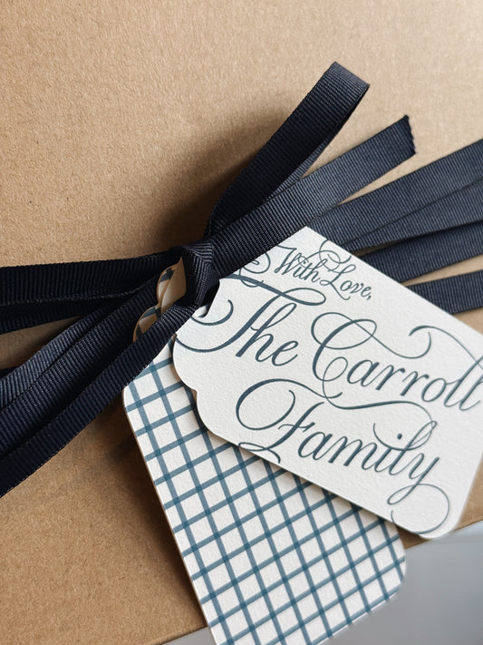 Custom Letterpress Gift Tag