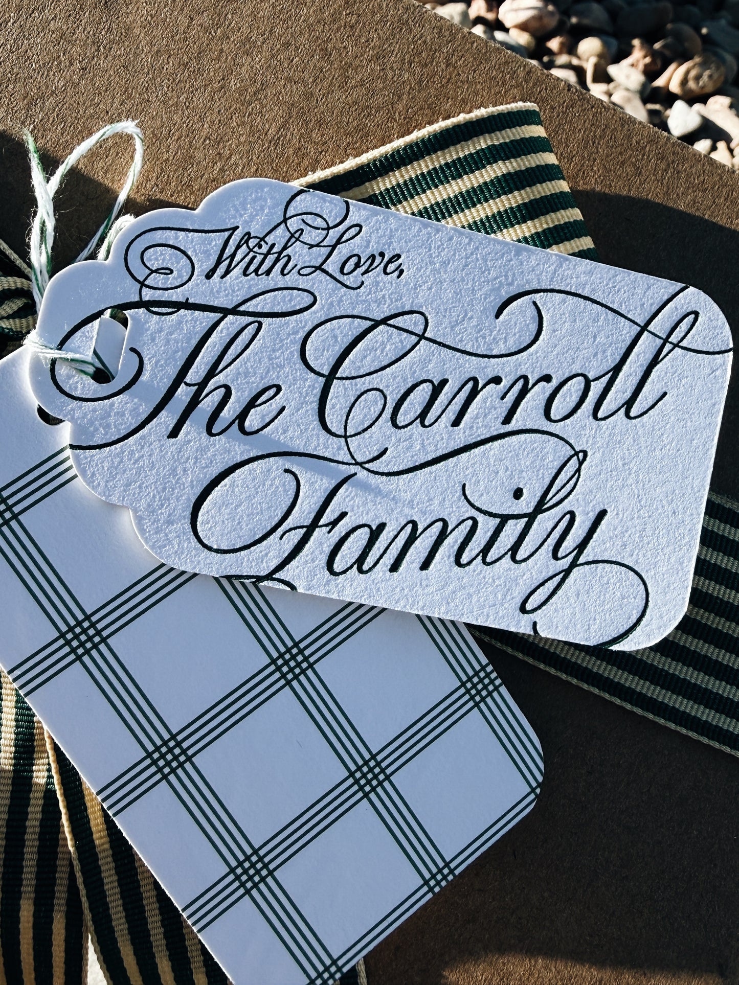 Custom Letterpress Gift Tag