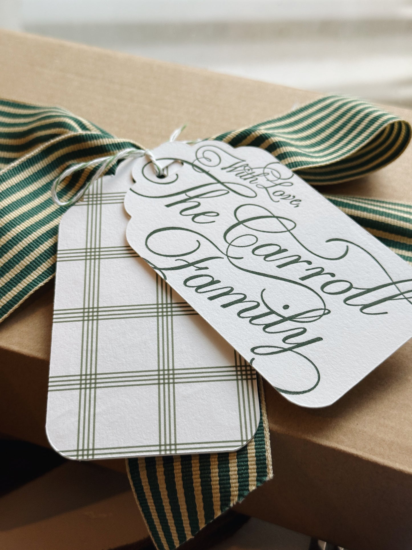 Custom Letterpress Gift Tag