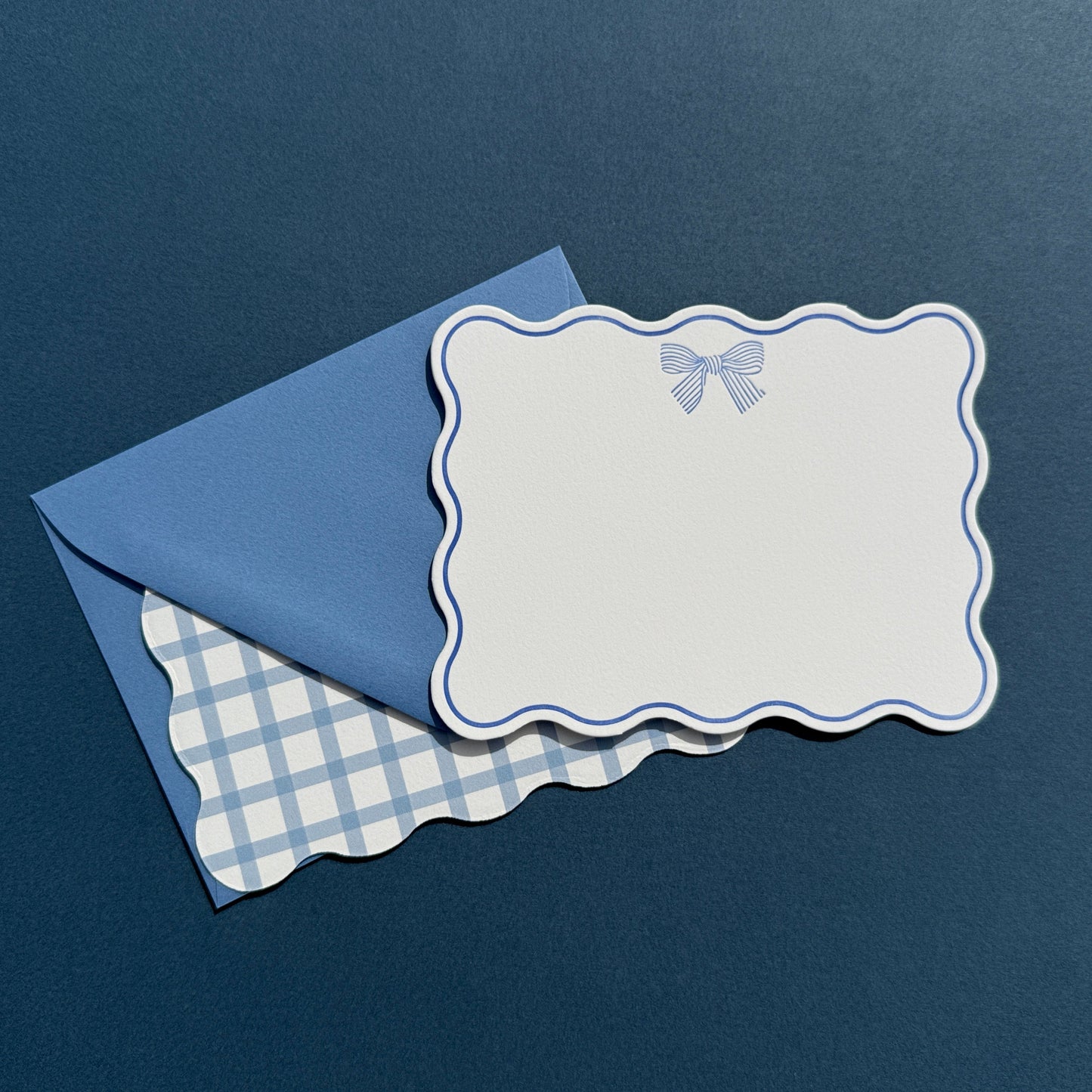 Periwinkle "Stripy Bow" Stationery Set