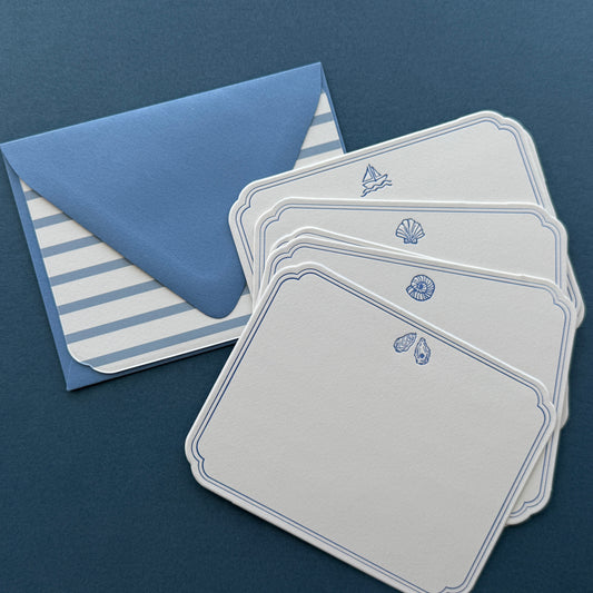 Periwinkle "Sea" Deco Stationery Set