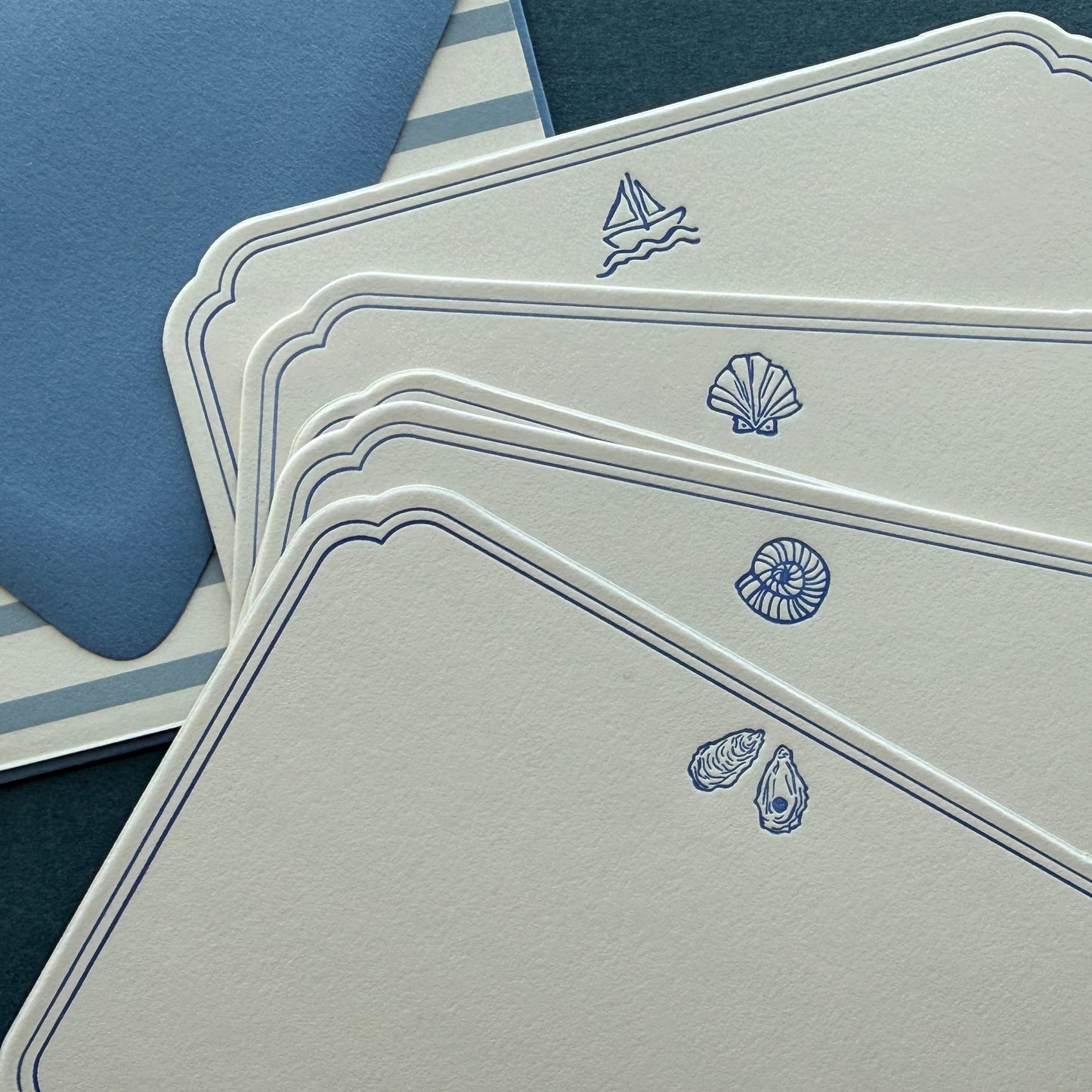 Periwinkle "Sea" Deco Stationery Set